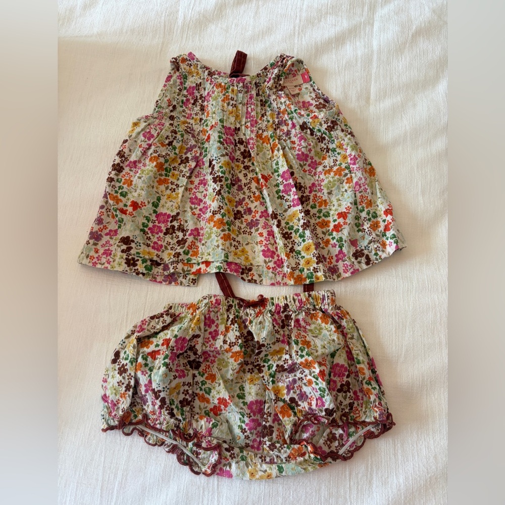 Pink Chicken Floral Tank Top & Bloomers Set - Multi Floral
